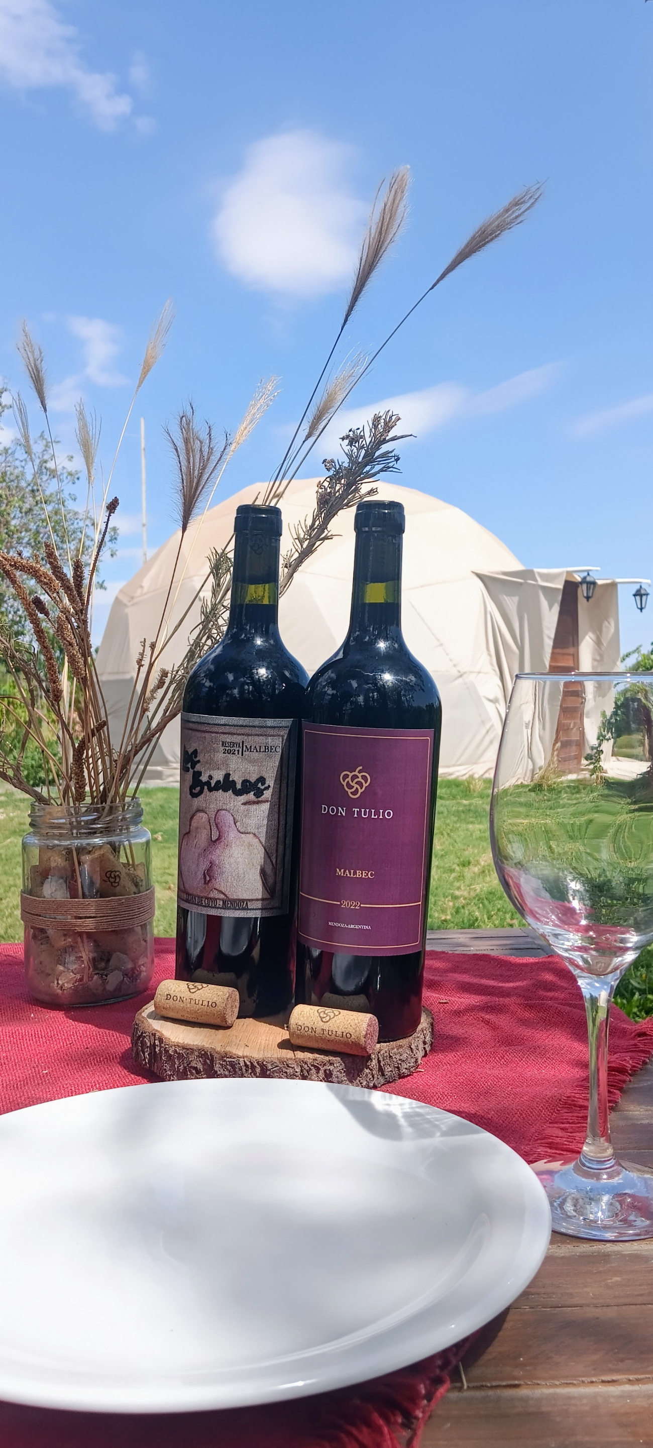 Entre racimos, Glampings en los  viñedos de la bodega Cava Don tulio